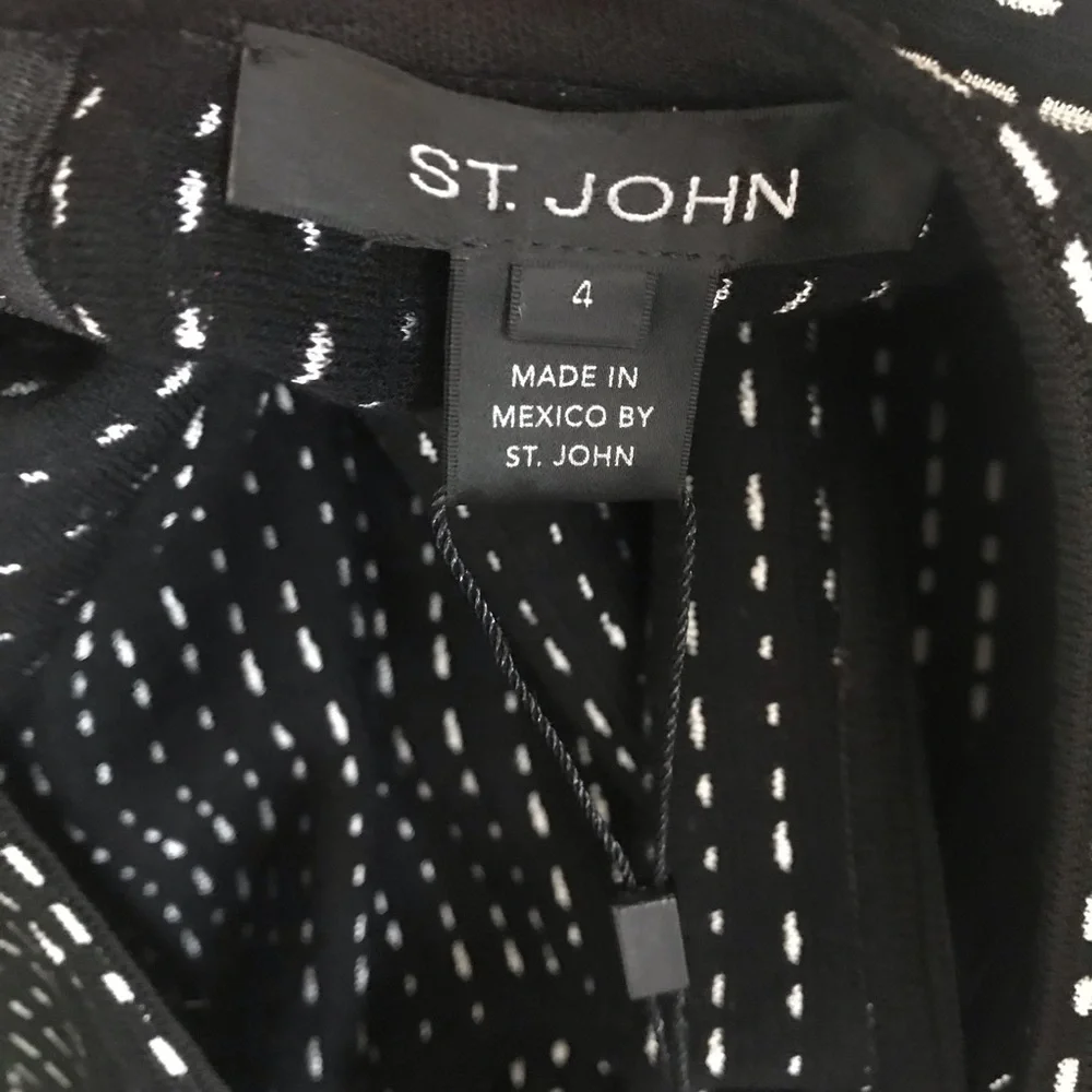 St. John Collection Knit Fit & Flare Dress Size 4 NWT - Picture 7 of 14